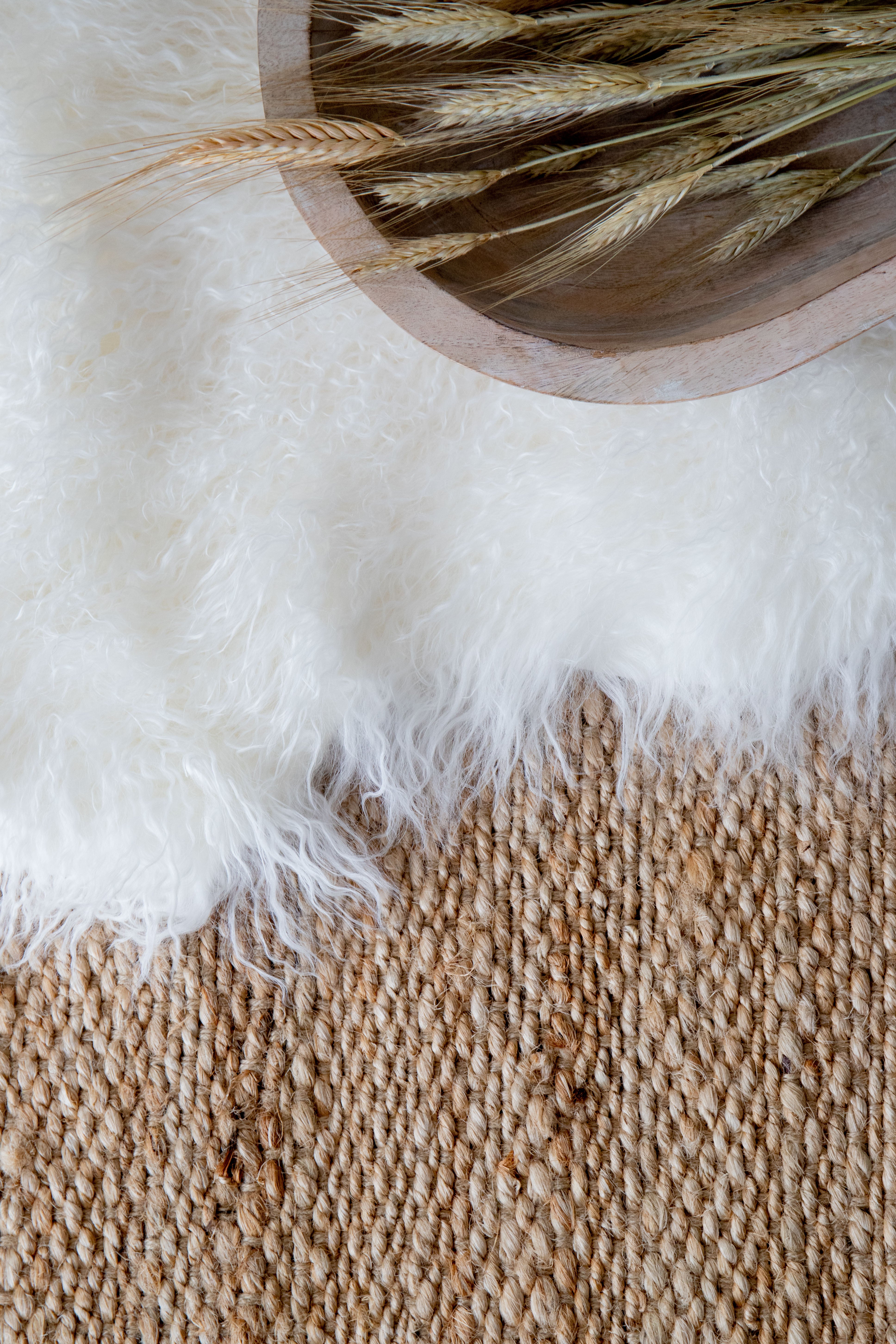 Luxury Tibetan Sheepskin in ivory