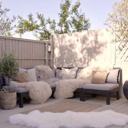 Indoor / Outdoor Sheepskin Rug Double sheepskin rug